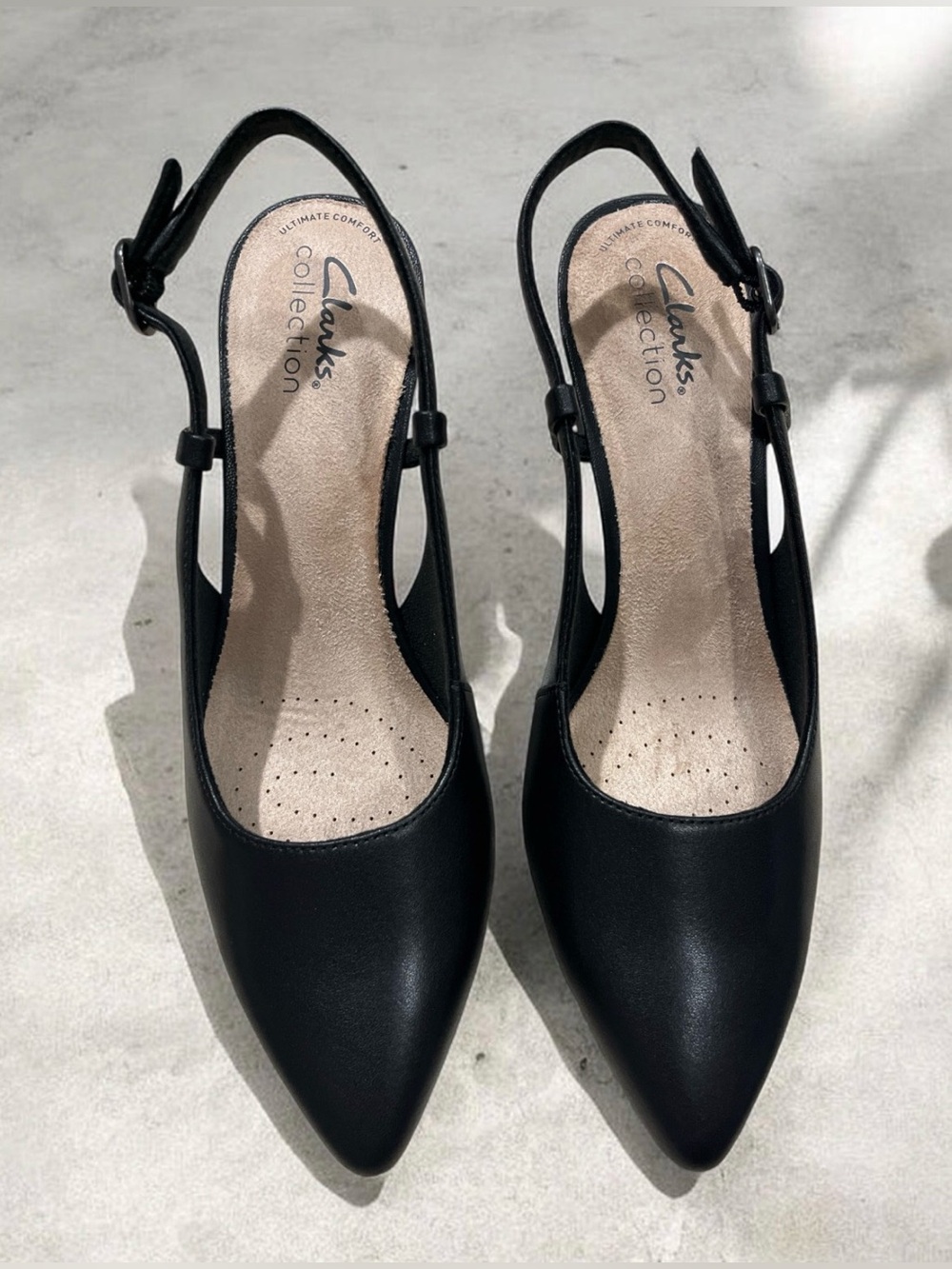 Clark’s Women's Tammitha Strap Slingback Dress Pumps in Black Leather Size 7.5 - Picture 2 of 4